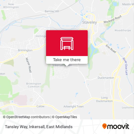 Tansley Way, Inkersall map