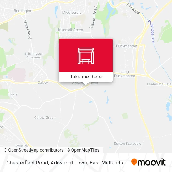 Chesterfield Road, Arkwright Town map