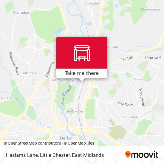 Haslams Lane, Little Chester map