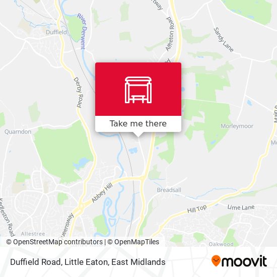 Duffield Road, Little Eaton map