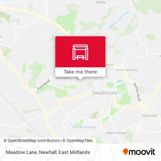 Meadow Lane, Newhall map