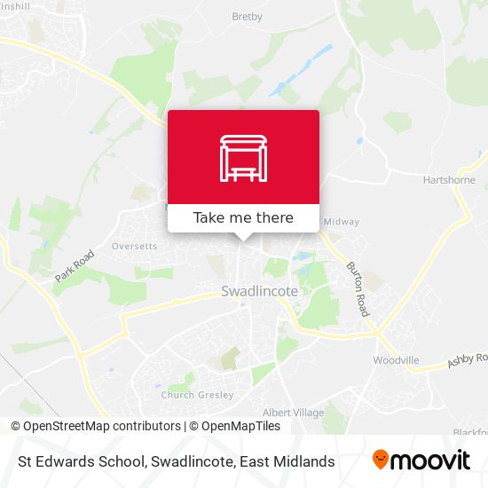 St Edwards School, Swadlincote map