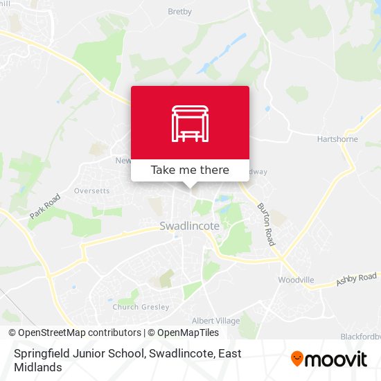 Springfield Junior School, Swadlincote map