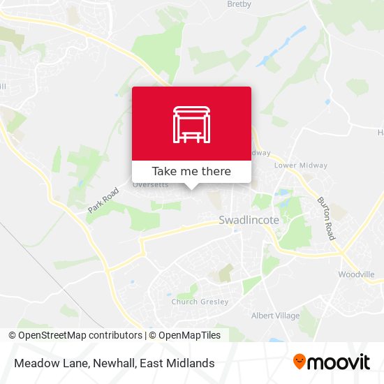 Meadow Lane, Newhall map
