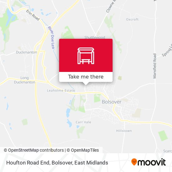 Houfton Road End, Bolsover map