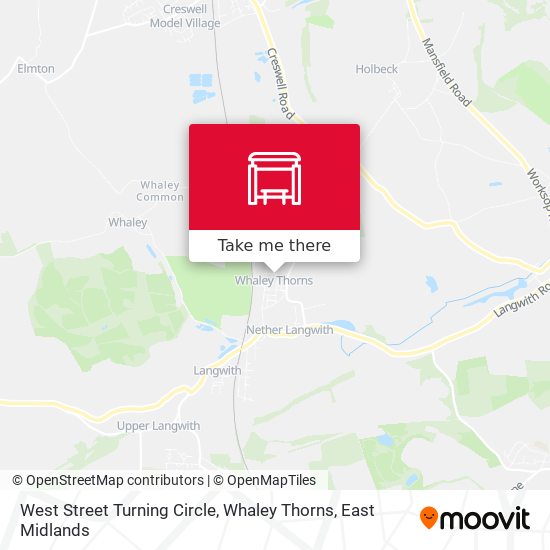 West Street Turning Circle, Whaley Thorns map