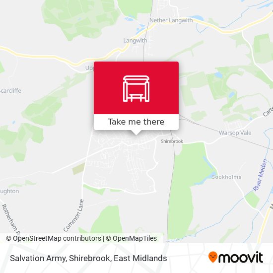 Salvation Army, Shirebrook map