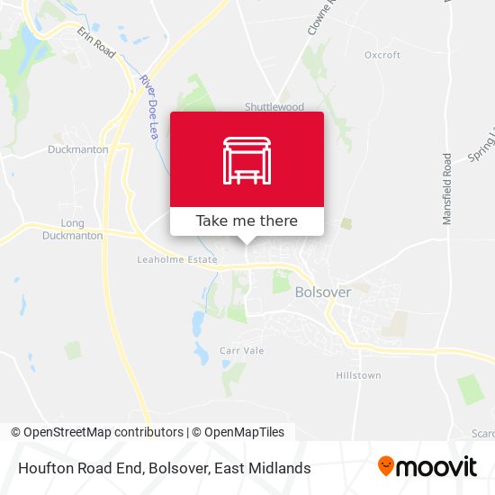Houfton Road End, Bolsover map