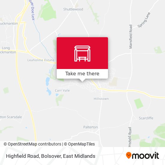 Highfield Road, Bolsover map