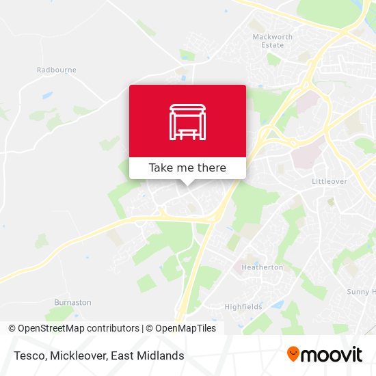 Tesco, Mickleover map