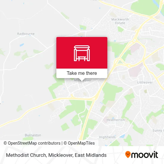 Methodist Church, Mickleover map
