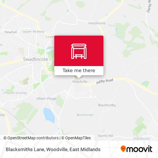 Blacksmiths Lane, Woodville map