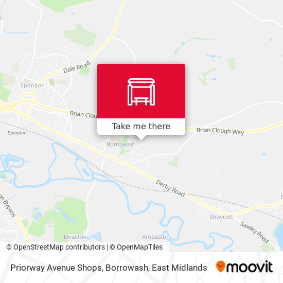Priorway Avenue Shops, Borrowash map