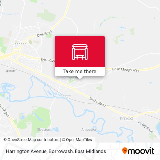 Harrington Avenue, Borrowash map