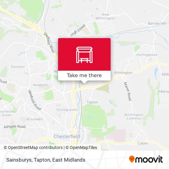 Sainsburys, Tapton map