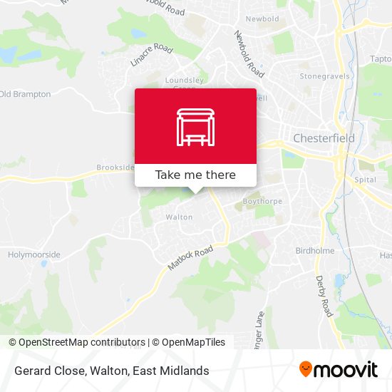 Gerard Close, Walton map