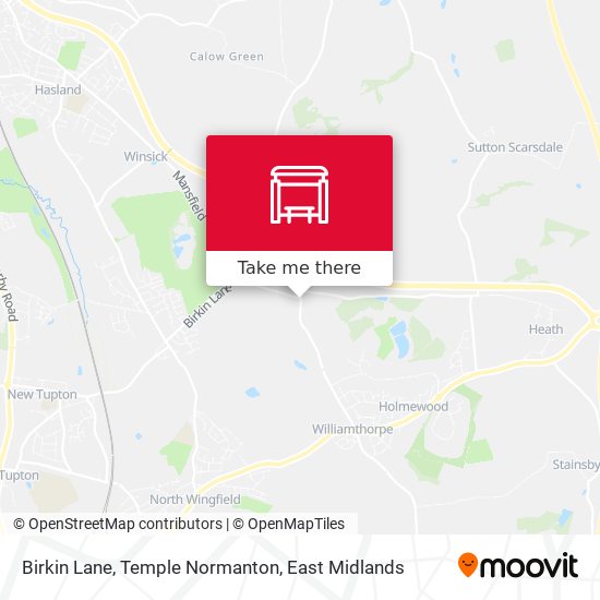 Birkin Lane, Temple Normanton map