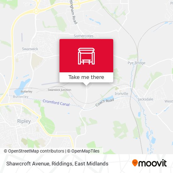 Shawcroft Avenue, Riddings map