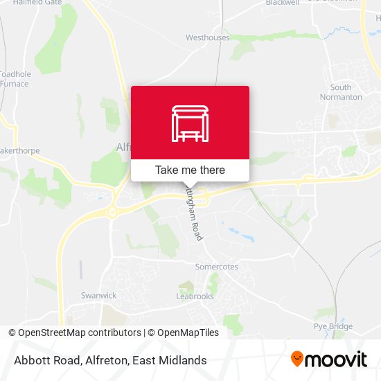 Abbott Road, Alfreton map