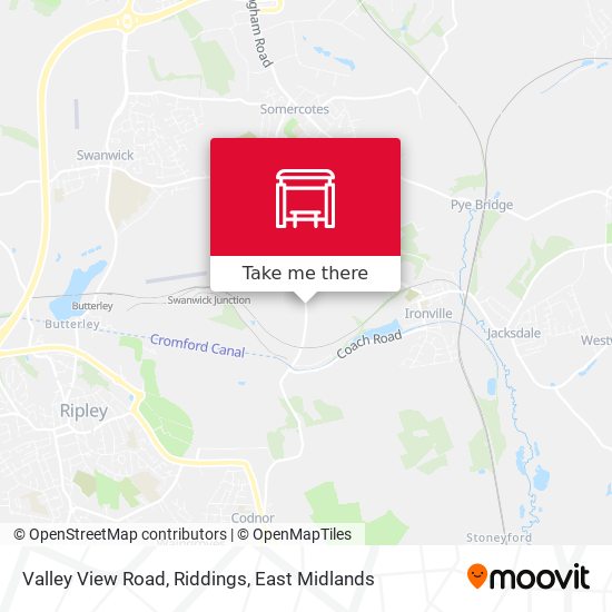 Valley View Road, Riddings map