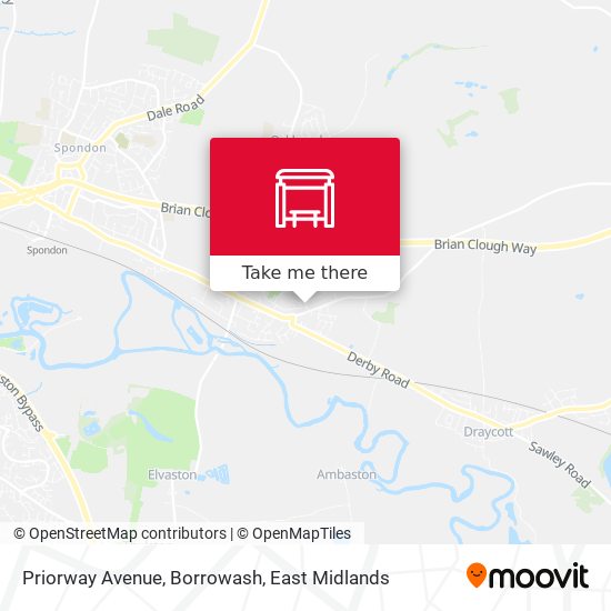 Priorway Avenue, Borrowash map