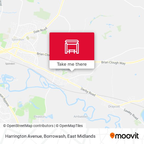 Harrington Avenue, Borrowash map