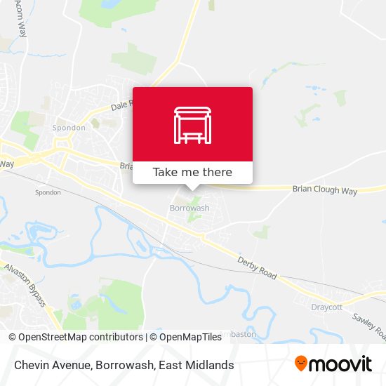 Chevin Avenue, Borrowash map