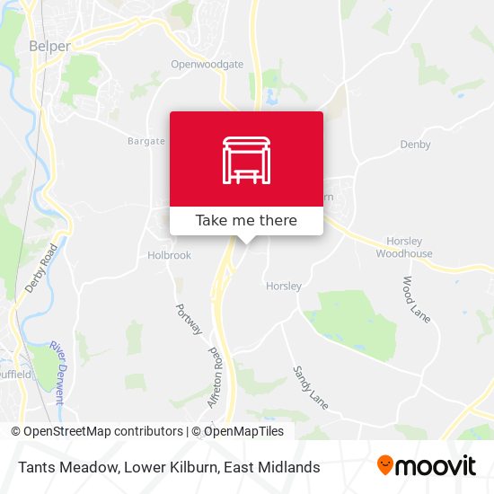 Tants Meadow, Lower Kilburn map