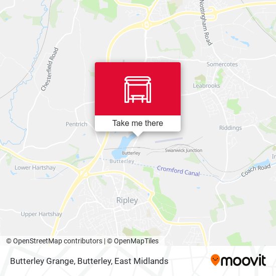 Butterley Grange, Butterley map