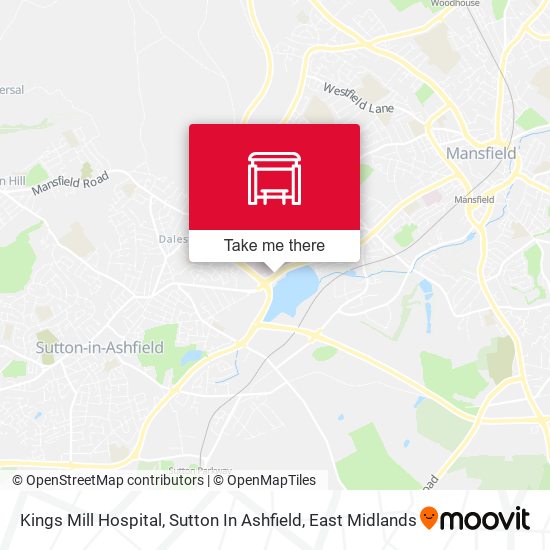 Kings Mill Hospital, Sutton In Ashfield map