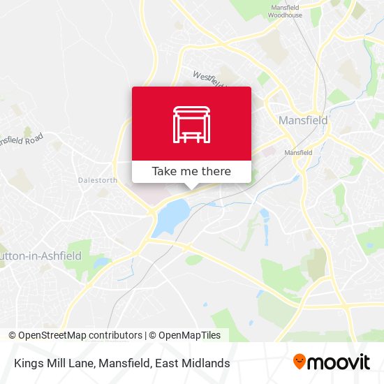 Kings Mill Lane, Mansfield map
