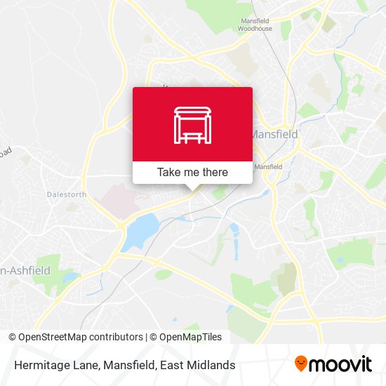 Hermitage Lane, Mansfield map