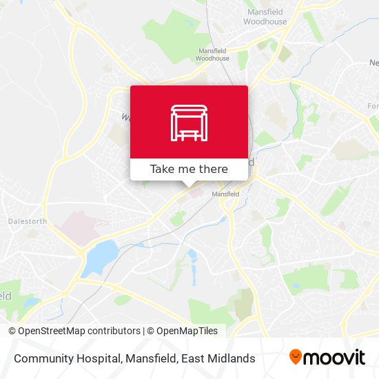 Community Hospital, Mansfield map