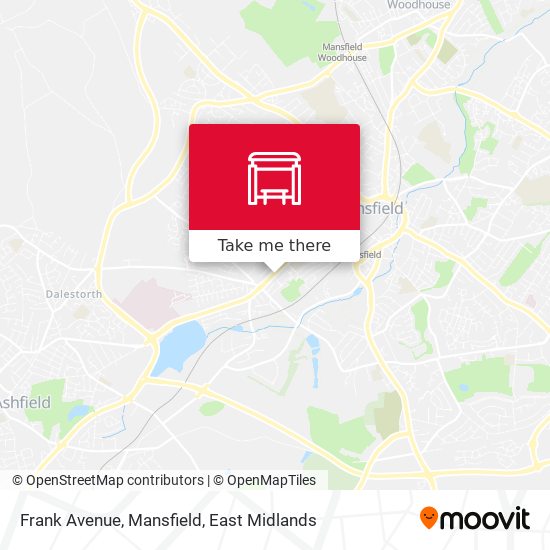 Frank Avenue, Mansfield map