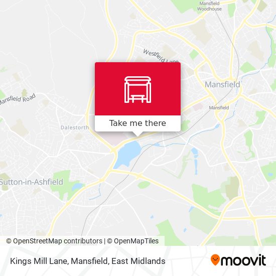 Kings Mill Lane, Mansfield map