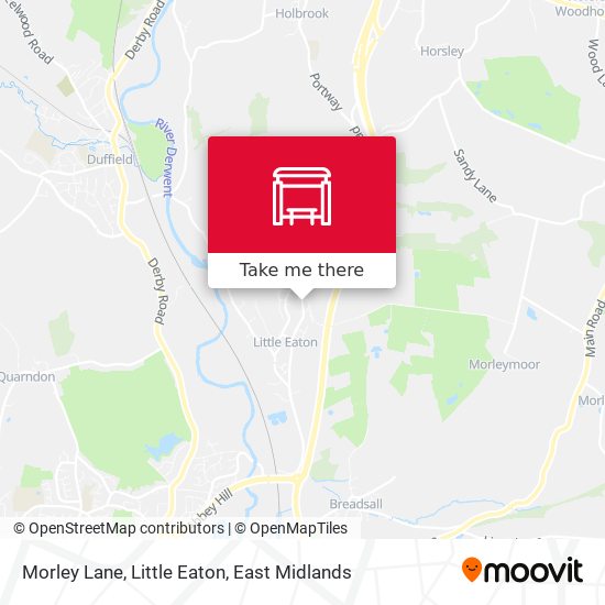 Morley Lane, Little Eaton map