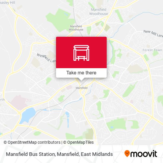 Mansfield Bus Station, Mansfield map