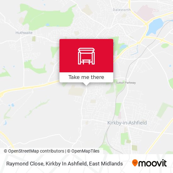 Raymond Close, Kirkby In Ashfield map