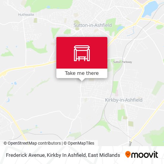Frederick Avenue, Kirkby In Ashfield map