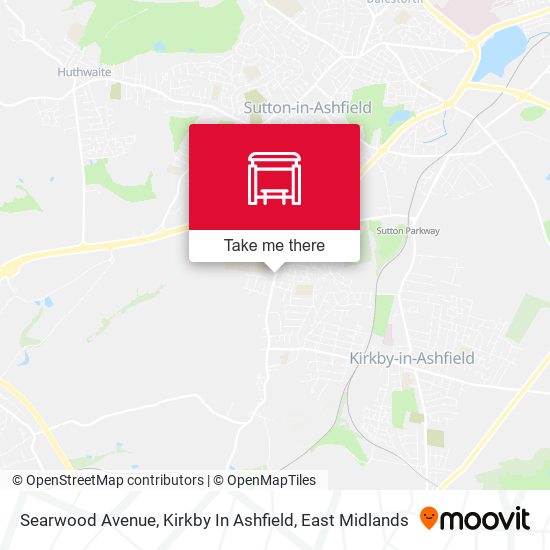 Searwood Avenue, Kirkby In Ashfield map