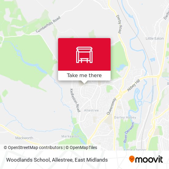 Woodlands School, Allestree map