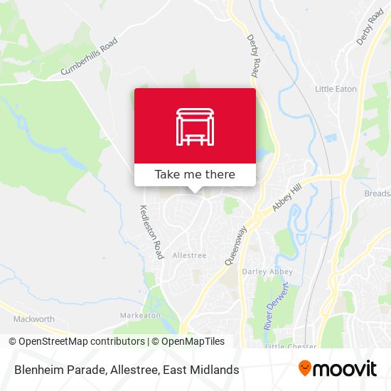 Blenheim Parade, Allestree map