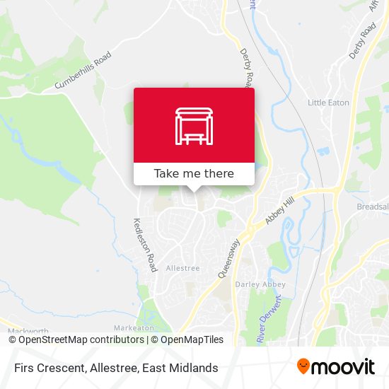 Firs Crescent, Allestree map