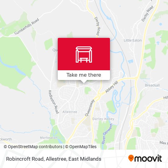 Robincroft Road, Allestree map