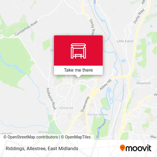 Riddings, Allestree map