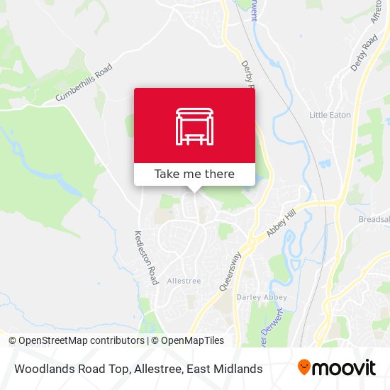 Woodlands Road Top, Allestree map