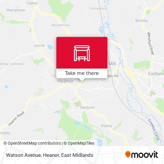 Watson Avenue, Heanor map