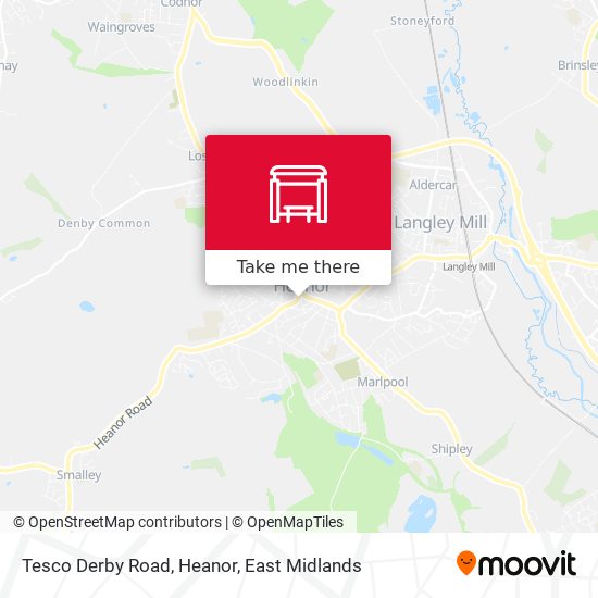 Tesco Derby Road, Heanor map
