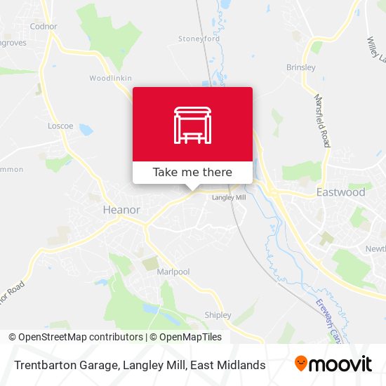 Trentbarton Garage, Langley Mill map