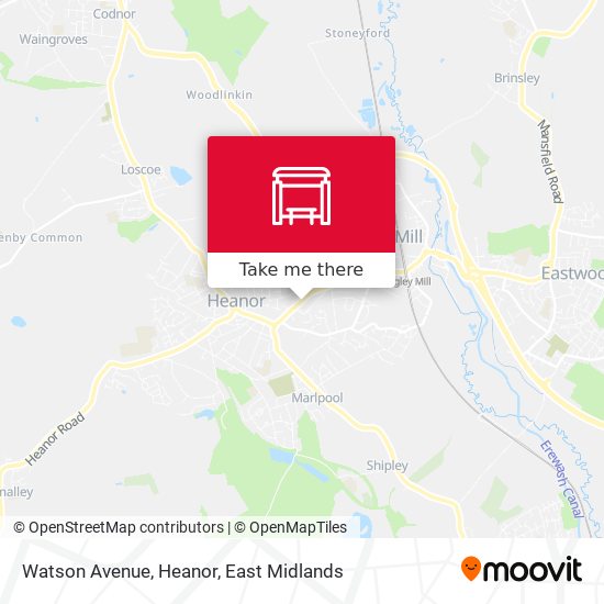 Watson Avenue, Heanor map